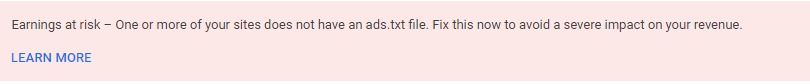 AdSense Ads.txt error